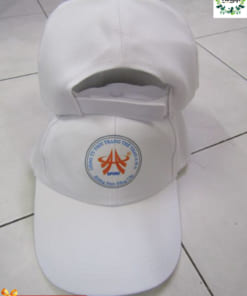 Mũ lưỡi trai trắng in logo