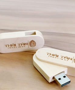 USB gỗ khắc logo