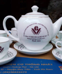 Bộ ấm chén dáng Minh Long In Logo