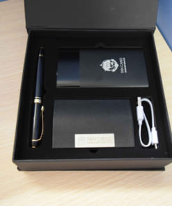 Giftset Bộ quà tặng 3 in 1 pin sạc dự phòng + bút ký kim loại + hộp namecard in khắc logo làm quà tặng khách hàng quảng bá thương hiệu doanh nghiệp