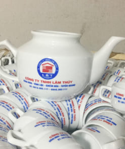 Bộ ấm chén Bát tràng in logo