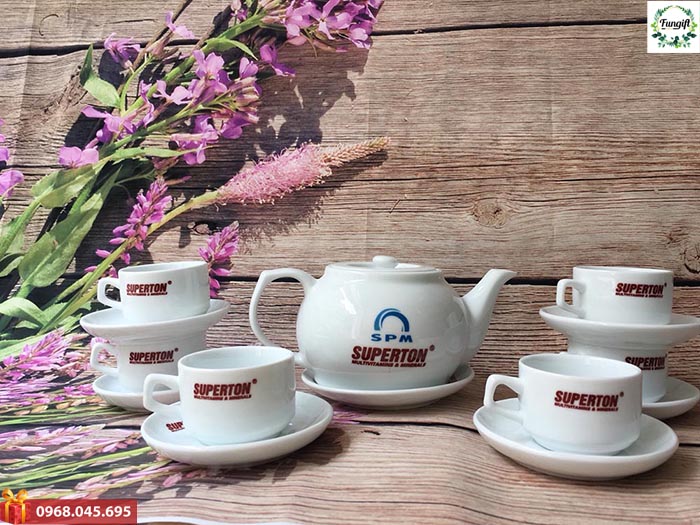 Bộ ấm chén in logo giá rẻ