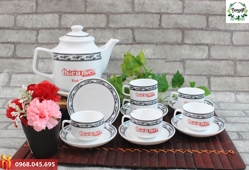 Bộ ấm trà gốm sứ Bát Tràng