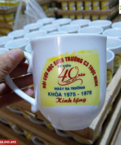 Cốc sứ Bát Tràng in logo làm quà tặng