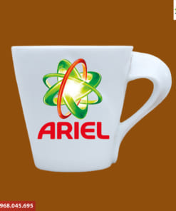 Ly sứ in logo Ariel