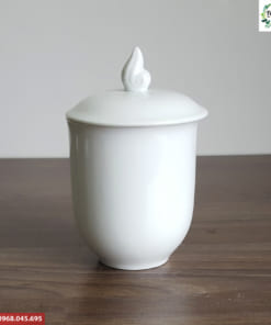 Ly sứ bầu nắp núm ngọn lửa