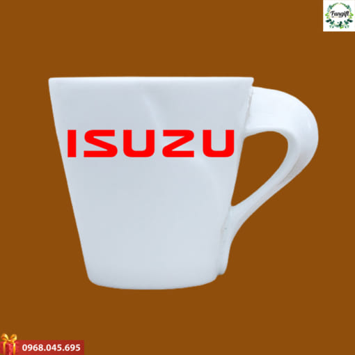 Ly sứ in logo Isuzu