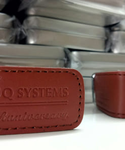 usb vỏ da in logo