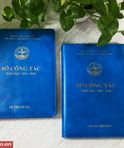 Sổ tay quảng cáo bìa da dán gáy