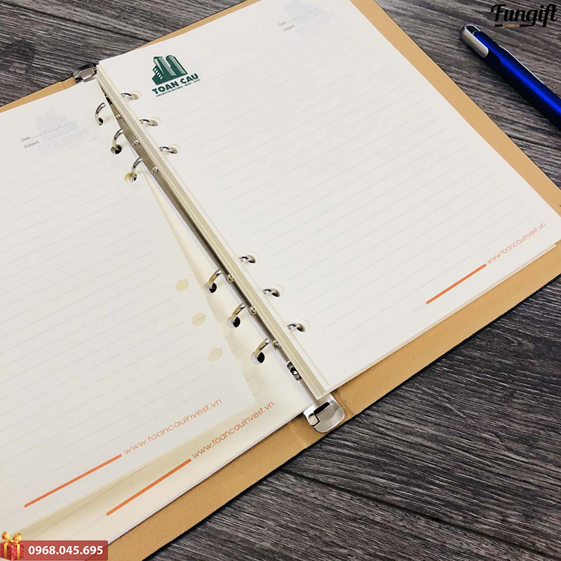 Sản xuất sổ tay bìa còng 6 lỗ