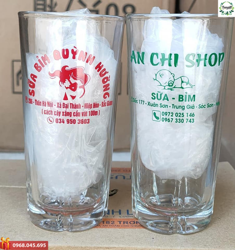 Ly thủy tinh in theo yêu cầu