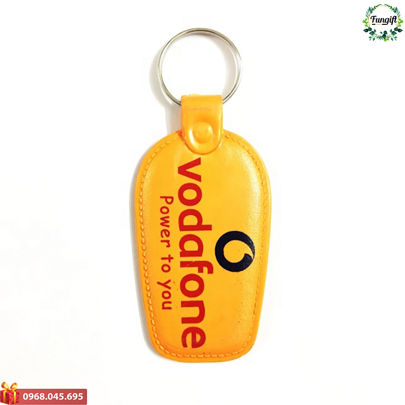 Móc Khóa Bằng Da In Logo