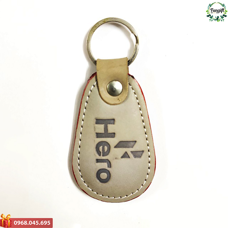 Móc Khóa Da Khắc Tên