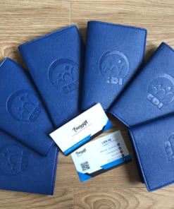 Ví Đựng Passport Bằng Da In Logo