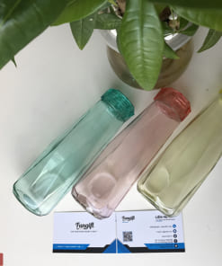 Bình nước thủy tinh kim cương góc cạnh nhiều màu