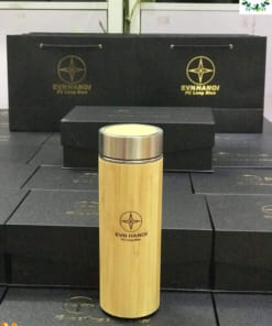 Bình giữ nhiệt gỗ khắc tên