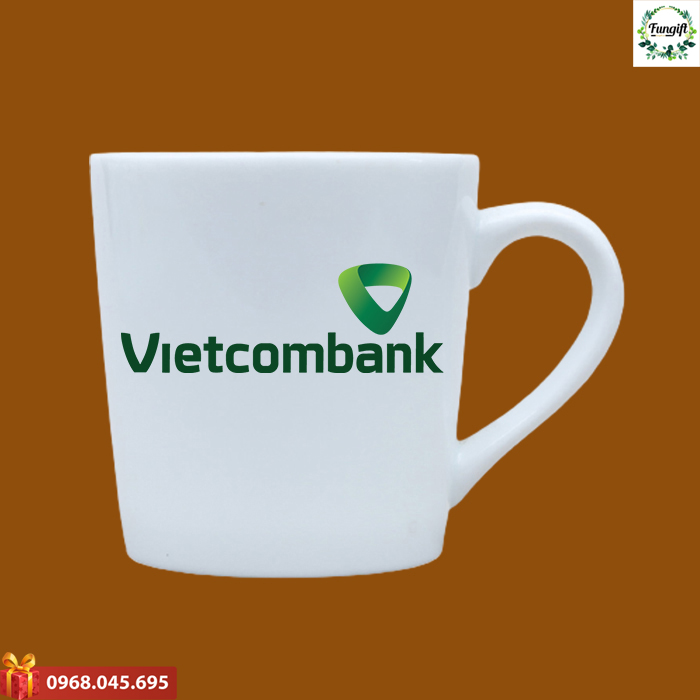 Ly sứ in logo Vietcombank