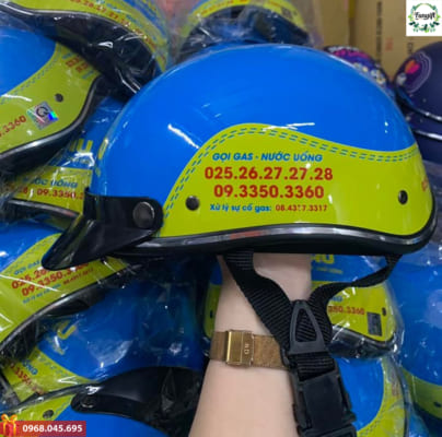 Mũ bảo hiểm in logo công ty