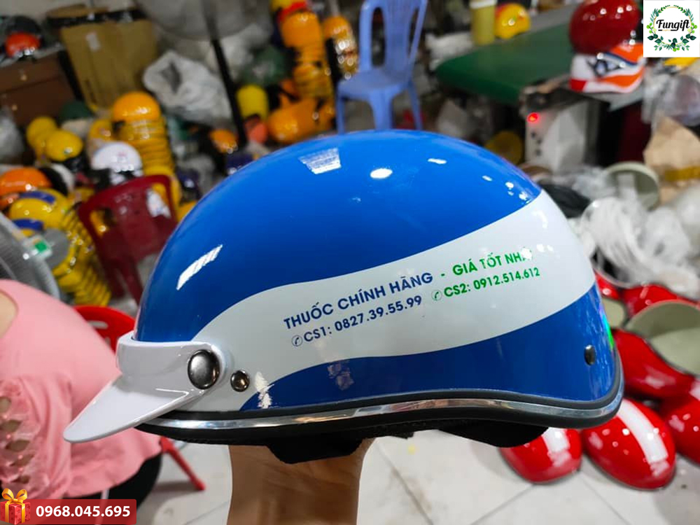 Nón bảo hiểm in logo theo yêu cầu