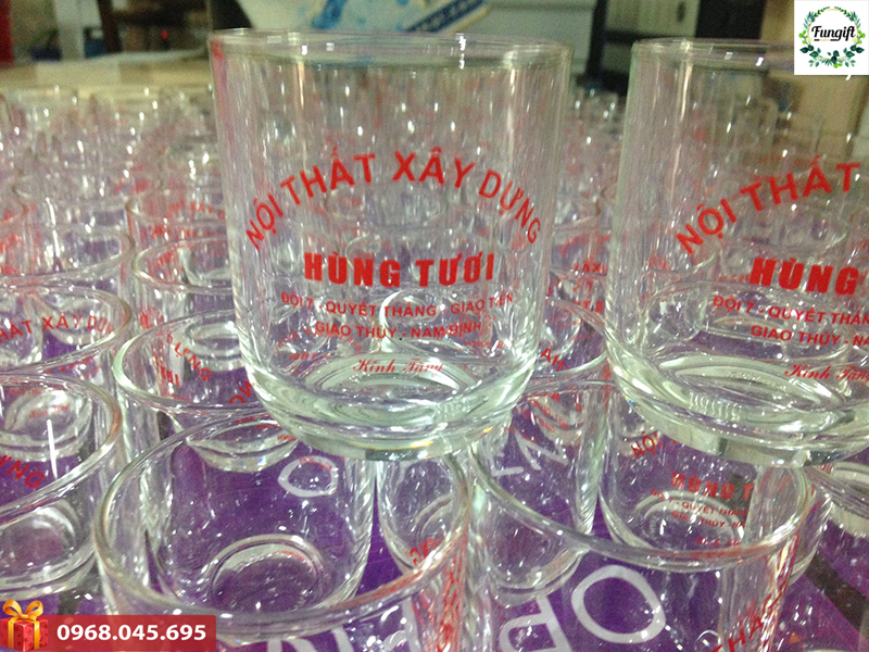 In ly thủy tinh giá rẻ tại Hà Nội