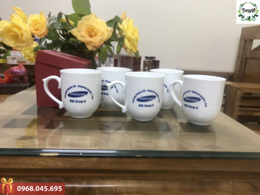 Cốc sứ in logo cao cấp