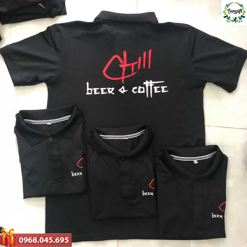 May đồng phục nhân viên quán cafe