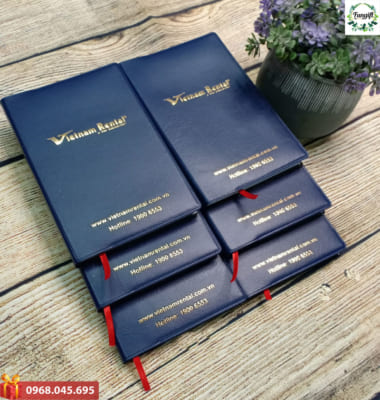 Sổ dán gáy in logo