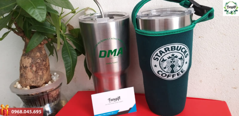 Ly giữ nhiệt in logo DMA