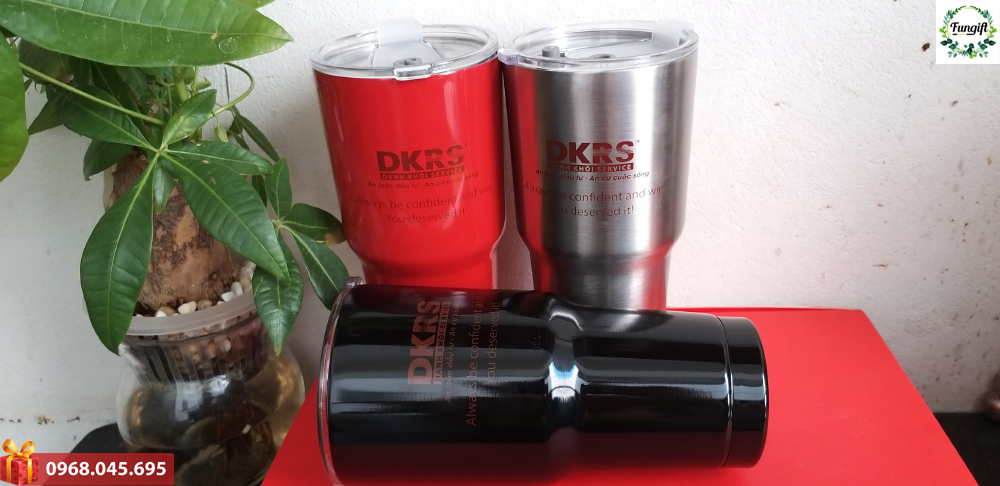 Cốc giữ nhiệt in logo DKRS 