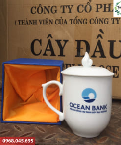 Cốc sứ in logo theo yêu cầu giá rẻ Hà Nội