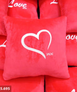 Gối tựa lưng thêu logo công ty