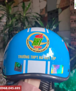 In logo công ty lên mũ bảo hiểm