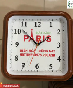 In logo trên đồng hồ treo tường