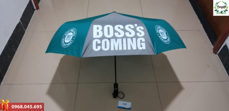 Ô gấp 3 tự động 1 chiều in logo Boss