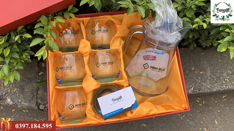 Bộ ly thủy tinh làm quà tặng