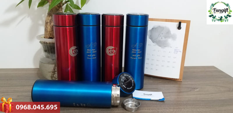 Bình giữ nhiệt in logo trường học