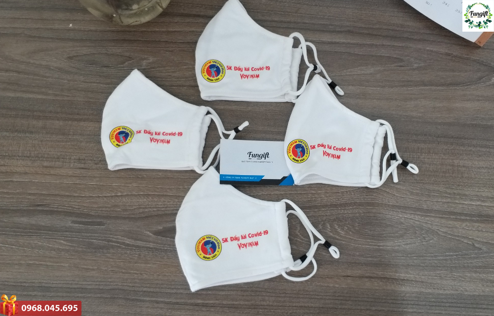 In logo lên khẩu trang Hà Nội