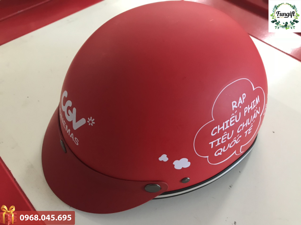 Mũ bảo hiểm in logo theo yêu cầu