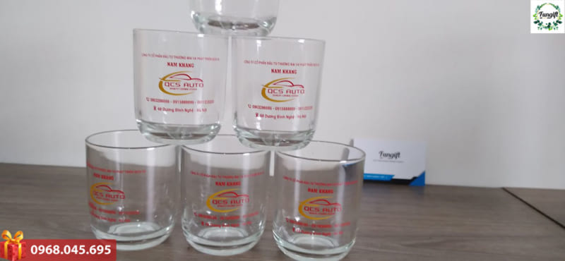 Bộ thủy rinh in logo Công ty Nam Khang