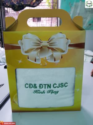 Khăn theu logo cao cấp