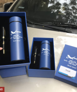 Giftset 2 món bình giữ nhiệt và bút ký kim loại