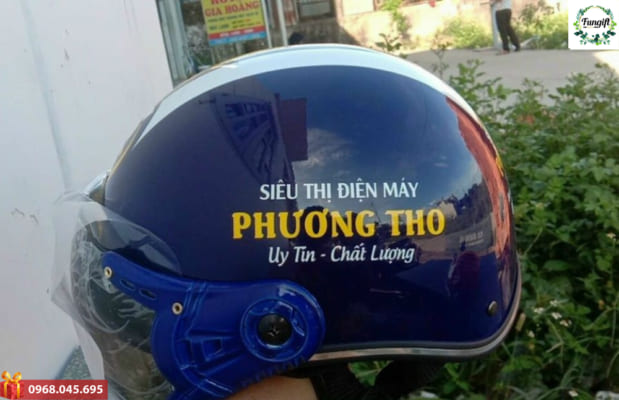 Mũ bảo hiểm in logo Phương Tho