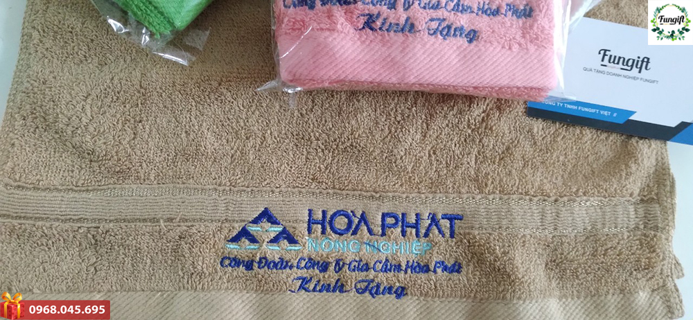 Xưởng thêu dệt logo lên khắn giá rẻ 
