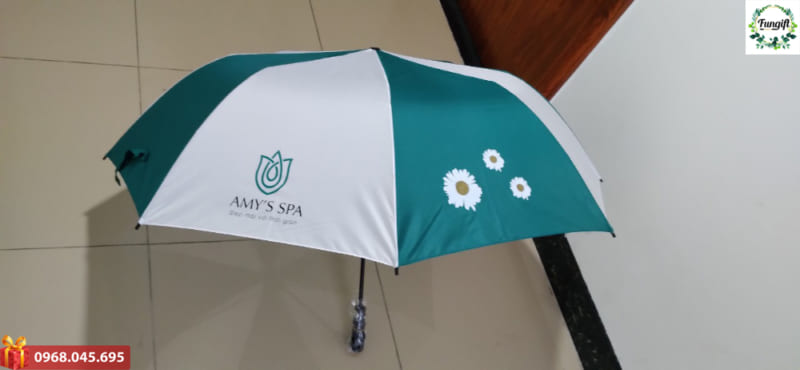 Ô gấp 2 tự động in logo Amy's Spa