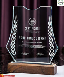 Cúp pha lê in logo tại Hà Nội giá rẻ