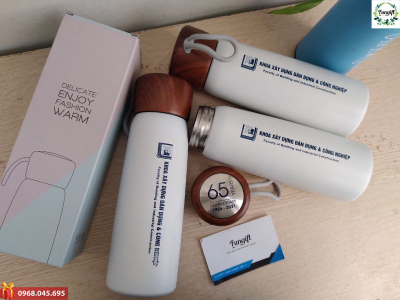 Bình giữ nhiệt in logo giá rẻ Hà Nội
