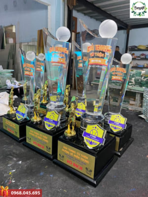 Cúp lưu niệm in logo