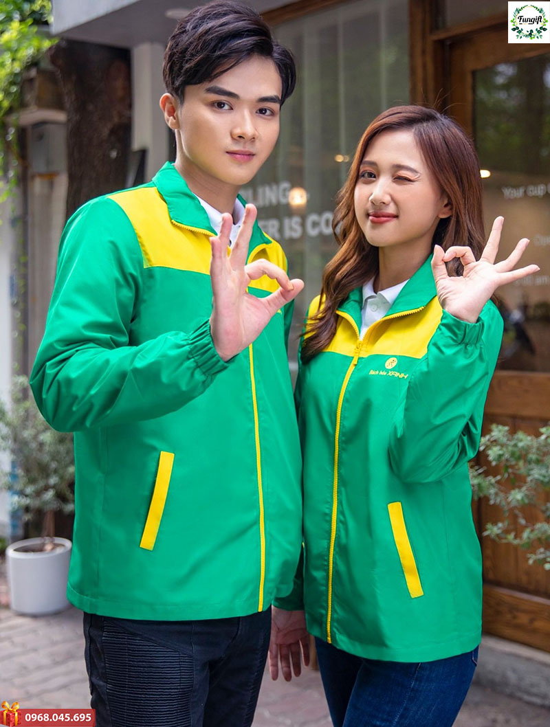 Áo khoác mùa đông in logo cao cấp