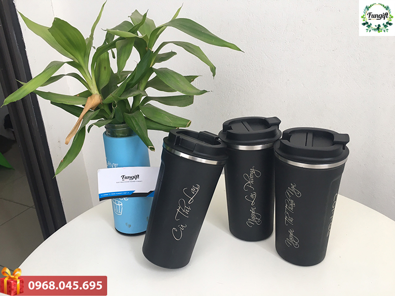 Cốc coffee giữ nhiệt khắc logo