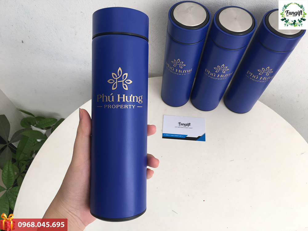 Bình giữ nhiệt inox in chữ